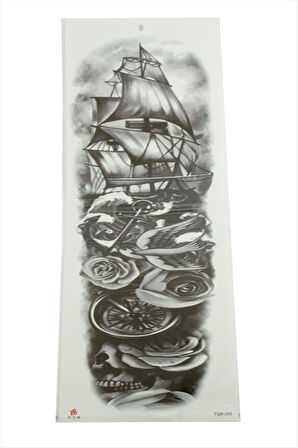 Gemi Tattoo Kol Dövme Sticker