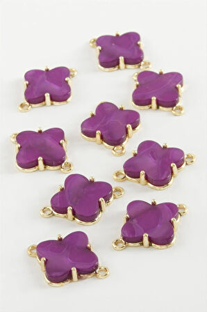 Çiçek Tek Kulp Polyester Bileklik ve Kolye Ucu Aparatı 1 Adet