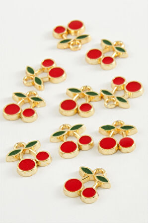 Kiraz Tek Kulplu Mineli Bileklik ve Kolye Ucu Aparatı 1 Adet