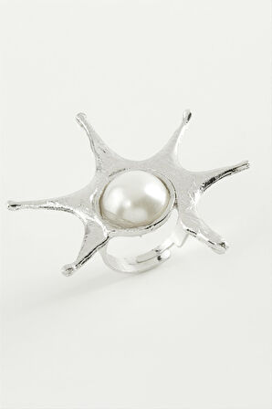 Güneş İnci Metal Yüzük