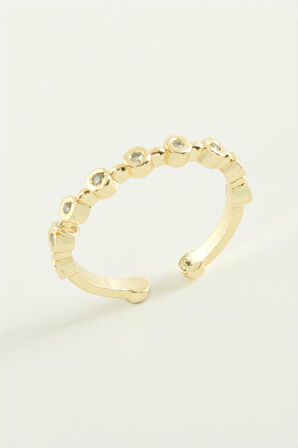 Yuvarlak Zirkon Taşlı Yüzük