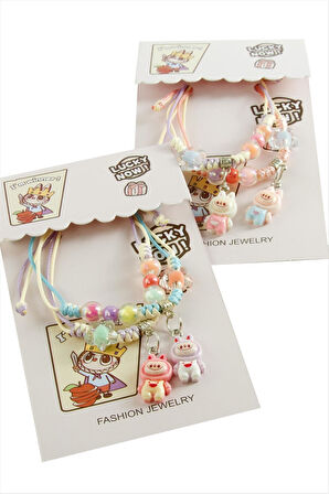 2 Adet Labubu Lüks İp Bileklik