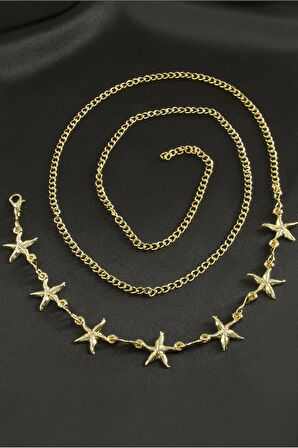 Deniz Yıldızı Metal Zincir Kemer