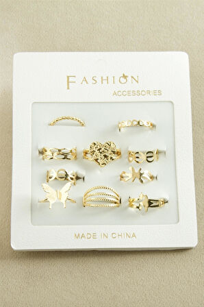 10 Adet Lüks Eklem Yüzük