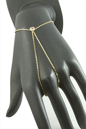 Kalp Zirkon Taşlı Lüks Çelik Şahmeran