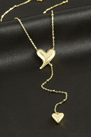 Kalp Lüks Çelik Kolye