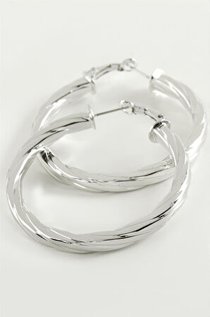 Burgulu Halka Küpe 5 cm