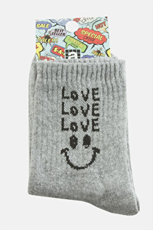 Love Yazılı Kolej Çorap 8*28