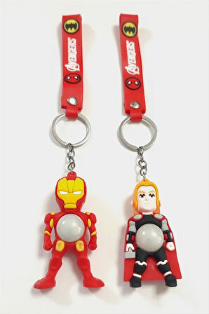 Süper Kahraman Işıklı Silikon Anahtarlık