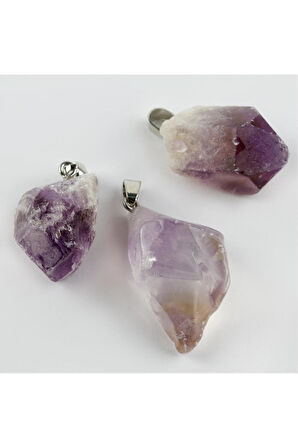 Amatist Doğaltaş Kolye Ucu