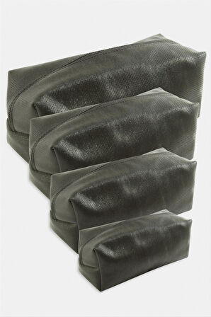 4 Adet El Tutmalı Makyaj Çantası