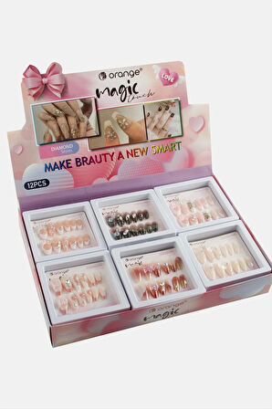 Orange 96 Adet Takma Tırnak Süsü