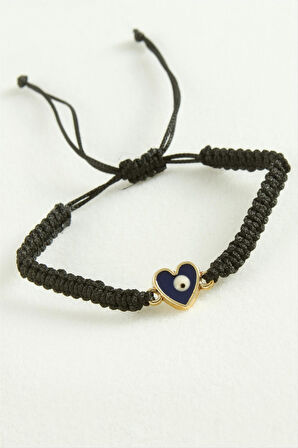 Kalp Makrome İp Bileklik
