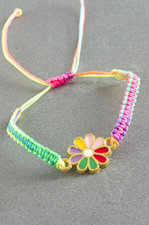 Papatya Makrome İp Bileklik