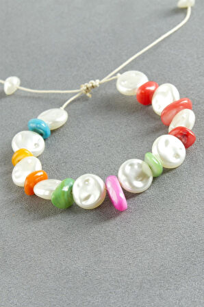 Kırık Doğaltaş İnci Bileklik