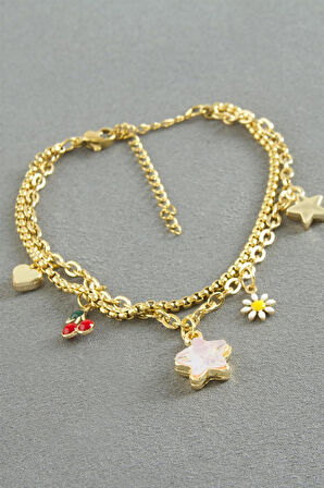 Yıldız Şans Mineli Çelik Bileklik