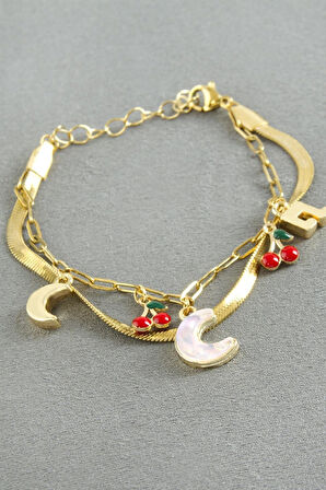 Hilal Şans Mineli Çelik Bileklik