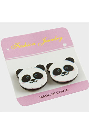 Panda Mıknatıslı Plastik Çocuk Küpesi