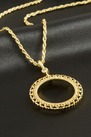 Tam Altın Koyulabilir Zincir Kolye