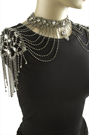 Taşlı Omuz Kolyesi