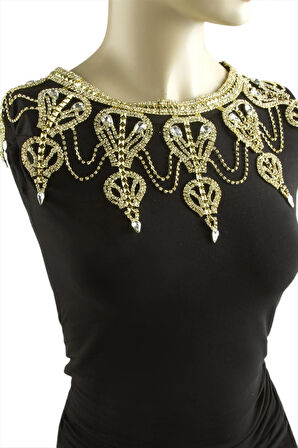 Damla Taşlı Omuz Kolyesi