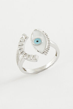 Göz Mineli Metal Yüzük