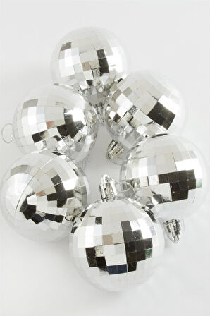 6 Adet Büyük Cici Top Yılbaşı Ağaç Süsü