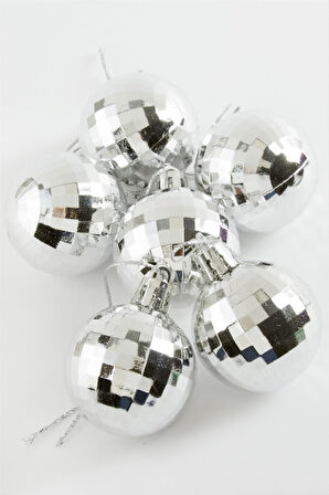 6 Adet Orta Cici Top Yılbaşı Ağaç Süsü