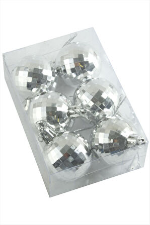 6 Adet Orta Cici Top Yılbaşı Ağaç Süsü