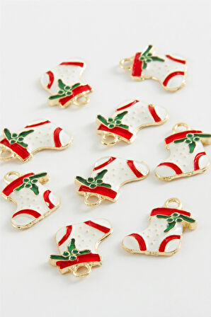 Çorap Yılbaşı Mineli Kolye Ucu 1 Adet