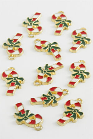 Yılbaşı Şekeri Mineli Kolye Ucu 1 Adet