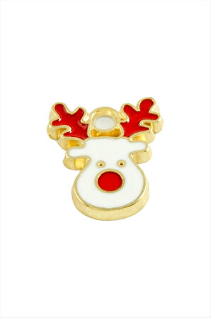 Yılbaşı Geyik Mineli Kolye Ucu 1 Adet
