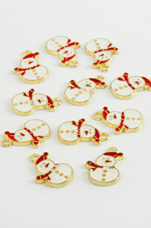 Kardan Adam Yılbaşı Mineli Kolye Ucu 1 Adet