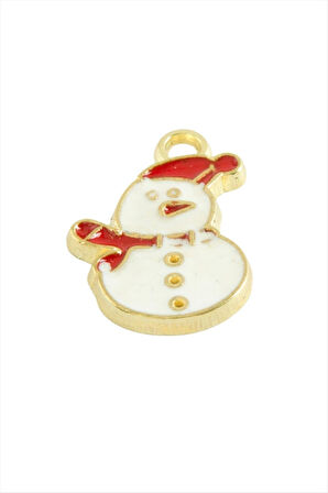 Kardan Adam Yılbaşı Mineli Kolye Ucu 1 Adet