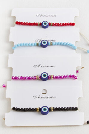 Nazar Kristal Makrome İp Bileklik