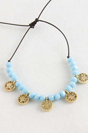 Para Kristal Makrome İp Bileklik