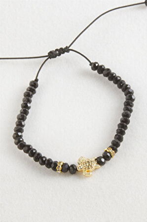 Kaplumbağa Kristal Makrome İp Bileklik