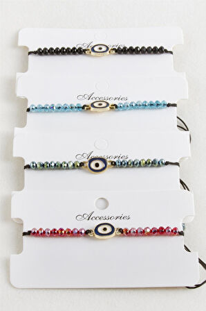 Nazar Kristal Makrome İp Bileklik