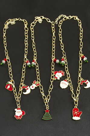 Karışık Zincir Yılbaşı Kolyesi