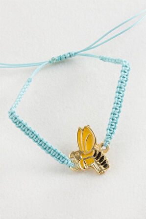 Arı Makrome Örgülü Bileklik