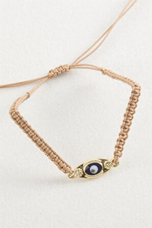 Göz Makrome Örgülü Bileklik