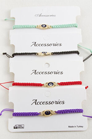 Göz Makrome Örgülü Bileklik