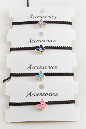 Kelebek Makrome Örgülü Bileklik