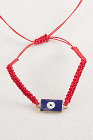 Dikdörtgen Makrome Örgülü Bileklik