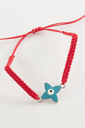 Çiçek Nazar Makrome Örgülü Bileklik