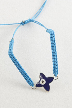 Çiçek Nazar Makrome Örgülü Bileklik