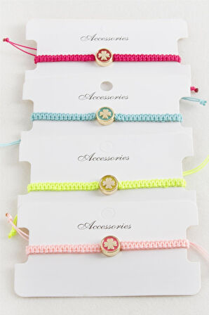 Yonca Makrome Örgülü Bileklik