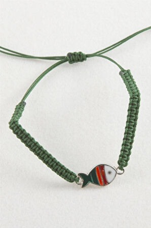 Balık Makrome Örgülü Bileklik