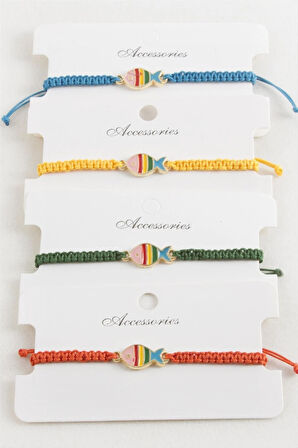 Balık Makrome Örgülü Bileklik