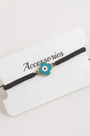 Çiçek Nazar Makrome Örgülü Bileklik